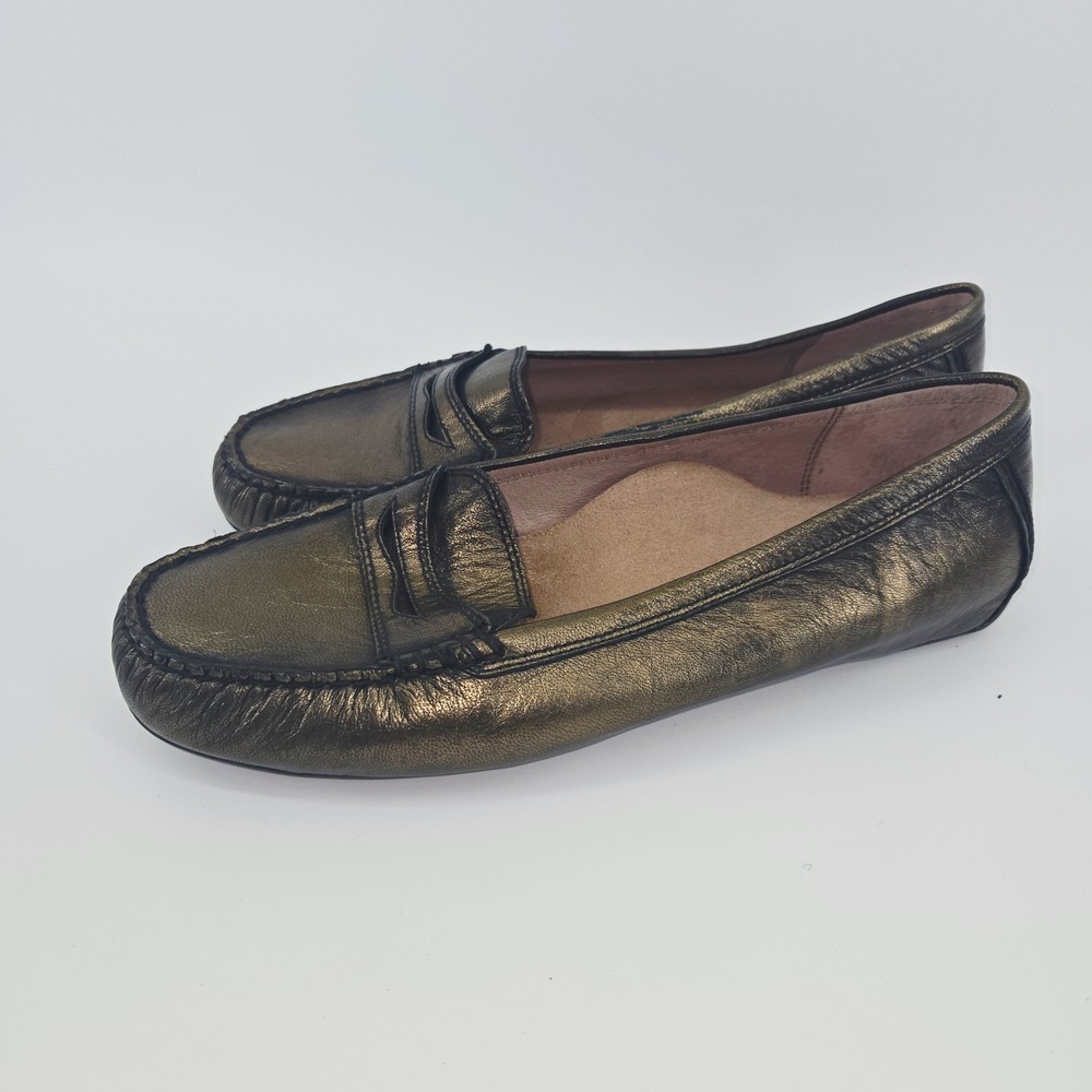 ABEO Womens Bronze Leather Macee Comfort Bio System Moc Loafer Shoes 11 N - Picture 3 of 6